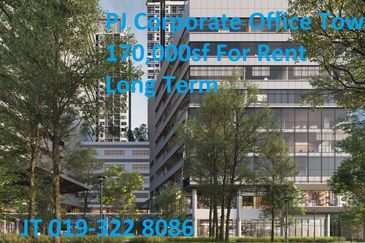 PJ Corporate Office Tower 170,000sf @ RM5.50psf For Rent Long Term.