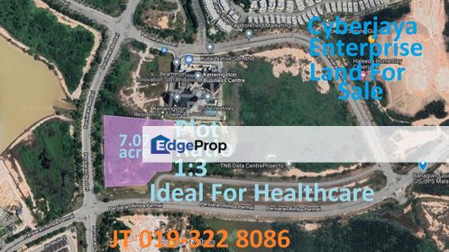 Cyberjaya Enterprise Land 7.07 Acre For Sale - For JV Smart Healthcare Development, Selangor, Cyberjaya