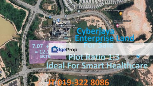 Cyberjaya 2 Adjoining Enterprise Land 12.13 Acre For Sale - For JV Smart Healthcare Development, Selangor, Cyberjaya