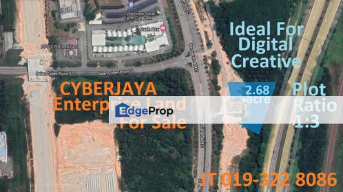 Cyberjaya Enterprise Land 2.68 Acre For Sale - For Digital Creative JV Development, Selangor, Cyberjaya