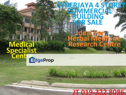 Cyberjaya 4 Storey Commercial Building For Sale - Ideal For Herbal Medicine Research Centre / Medical Specialist Centre , Selangor, Cyberjaya