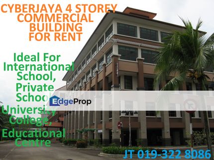 Cyberjaya 4 Storey Commercial Building For Rent - Ideal For International School & Private School / University College / Educational Centre, Selangor, Cyberjaya