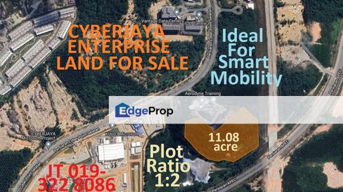 Cyberjaya Enterprise Land 11.08 Acre For Sale - For Smart Mobility JV Development, Selangor, Cyberjaya