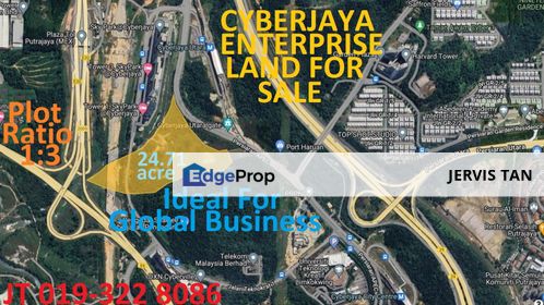 Cyberjaya Enterprise Land 24.71 Acre For Sale - For Global Business JV Development, Selangor, Cyberjaya