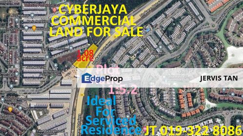 Cyberjaya Commercial Land 1.08 Acre For Sale - For Serviced Residence / Office Building JV Development, Selangor, Cyberjaya