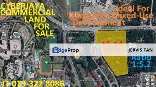 Cyberjaya Commercial Land 15.14 Acre For Sale - Ideal For Integrated Mixed-Use JV Development, Selangor, Cyberjaya