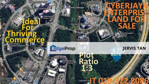 Cyberjaya 3 Adjoining Enterprise Land 4.7 Acre For Sale - For Thriving Commerce JV Development, Selangor, Cyberjaya