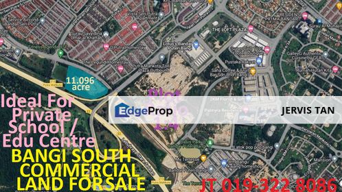 Bangi South Commercial Land 11.096 Acres For Sale - For International School & Private School / University College / Educational Centre Development, Selangor, Bangi