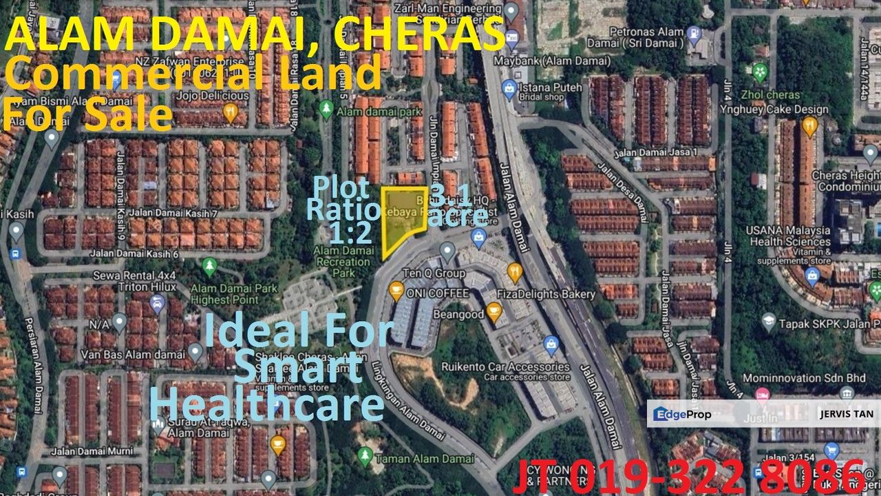 Alam Damai,Cheras Commercial Land For Sale - Ideal For Smart Healthcare Development, Kuala Lumpur, Cheras
