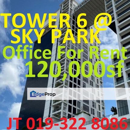 TOWER 6 @ SKY PARK Office 120,000sf For Rent, Selangor, Cyberjaya