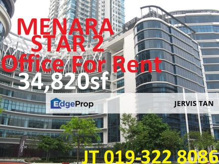 Menara Star 2, PJ Office BU34,820sf For Rent [4 Adjoining Floors], Selangor, Petaling Jaya