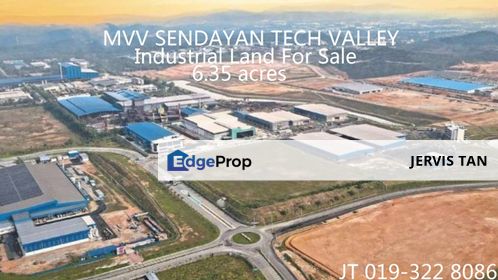 Industrial Land MVV Sendayan Tech Valley 6.35 Acres For Sale, Negeri Sembilan, Siliau