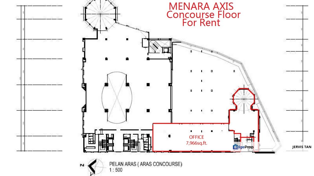 Menara Axis LRT-2min-Walk Concourse Floor BU7,966sf For Rent , Selangor, Petaling Jaya