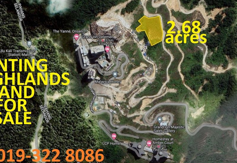 Genting Highlands Residential Land 2.68 Acres For Sale -  Ideal For Hill-Villa Homestay Development