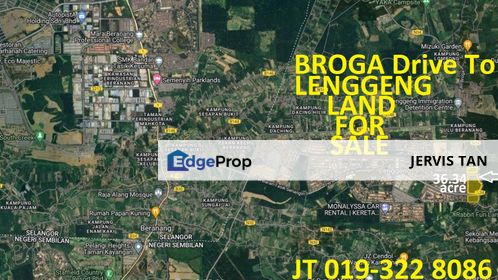 Broga Drive To Lenggeng Land For Sale - Ideal For Mixed Commercial Development, Selangor, Semenyih