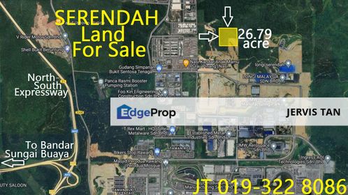 Serendah COD Industrial Land 26.79 Acre For Sale, Selangor, Serendah