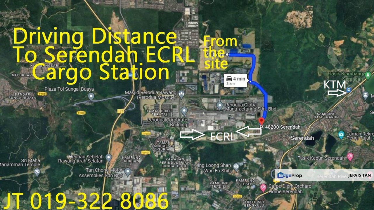 Serendah COD Industrial Land 6.89 Acre For Sale, Selangor, Serendah