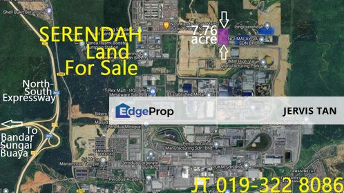 Serendah COD Industrial Land 7.76 Acre For Sale, Selangor, Serendah