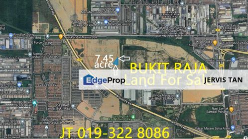 Bukit Raja Industrial Land 7.45 Acre For Sale, Selangor, Bandar Bukit Raja