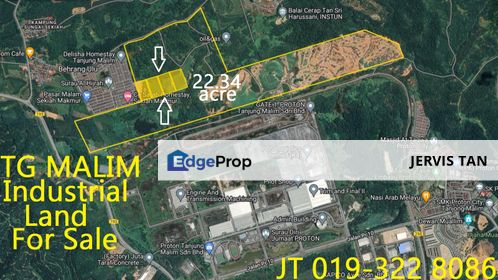 Tanjong Malim 4 Adjoining Light & Medium Industrial Land 22.34 Acre For Sale, Perak, Tanjung Malim