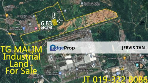 Tanjong Malim Hi-Tech Industrial Land 6.83 Acre For Sale, Perak, Tanjung Malim