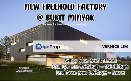 New 2 Storey Semi-D Factory, Bukit Minyak, Penang, Bukit Minyak