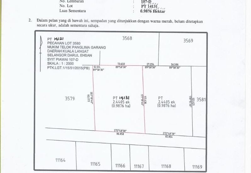Freehold Land Telok Panglima Garang Klang Selangor For Sale