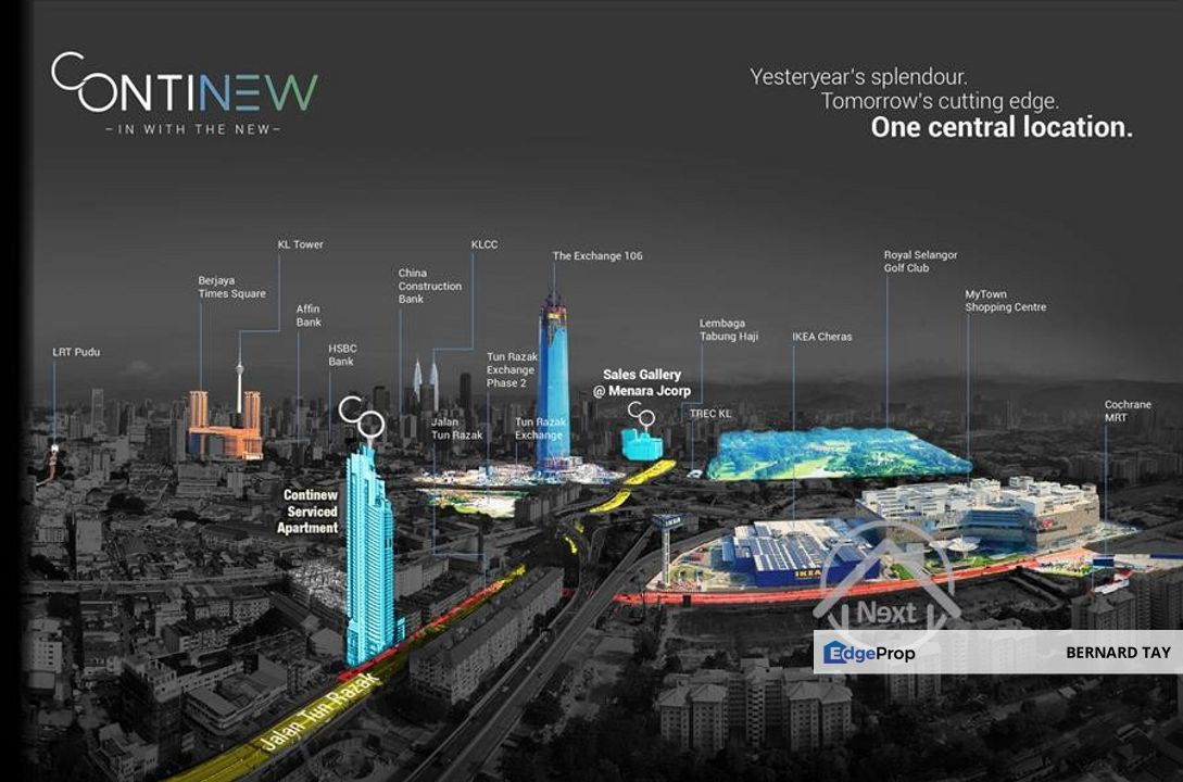 Freehold Fully Furnished Studio 1 Room LRT Condo Continew Residence @ Jalan Tun Razak Kuala Lumpur For Sale, Kuala Lumpur, Bandar Tun Razak