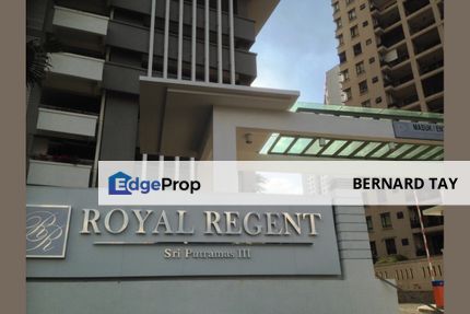 Freehold Apartment 3 Rooms Condo MRT Royal Regent Sri Putramas 3 Dutamas Jalan Kuching For Sale, Kuala Lumpur, Dutamas