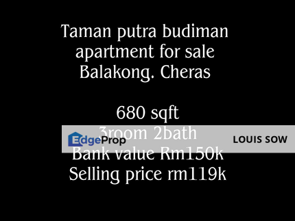 [Full loan] Taman putra budiman flat.balakong jaya.selangor., Selangor, Balakong