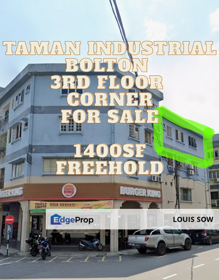 Taman industrial bolton 3rd floor corner , size 1400sf ,tenanted , Selangor, Batu Caves 