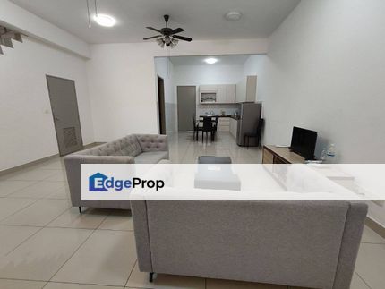 Freehold Fully Furnished & Renovated Double Storey Superlink House @ The Green For Sale , Johor, 