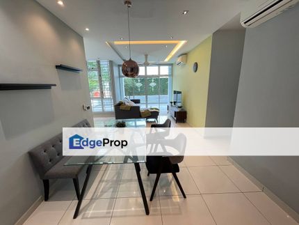 Fully Furnished Unblock View With 4 Rooms Ground Floor @ The Seed Town House For Rent , Johor, Skudai