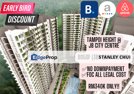 Tampoi Heights - Johor Bahru City Centre - 3 Rooms 340k only!!, Johor, Tampoi