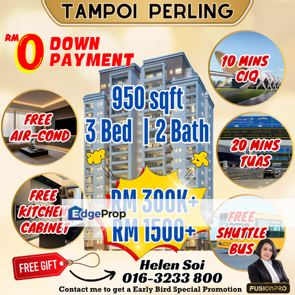 Tampoi Perling Full Loan New Launching Apartment, Johor, Tampoi