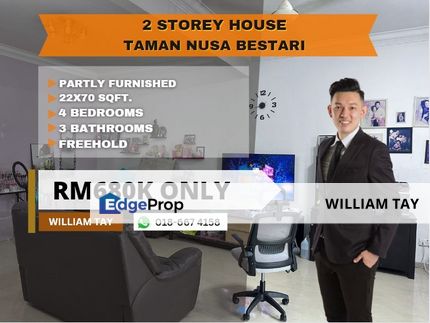 🔥[𝐅𝐨𝐫 𝗦𝗮𝗹𝗲]🔥 𝟮 𝗦𝘁𝗼𝗿𝗲𝘆 𝗛𝗼𝘂𝘀𝗲 | 𝗧𝗮𝗺𝗮𝗻 𝗡𝘂𝘀𝗮 𝗕𝗲𝘀𝘁𝗮𝗿𝗶📌𝐑𝗠𝟲𝟴𝟬𝗞‼️, Johor, Skudai