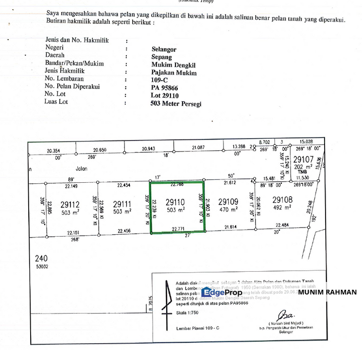 Bukit Damar Dengkil Bungalow Land For Sale , Selangor, Dengkil