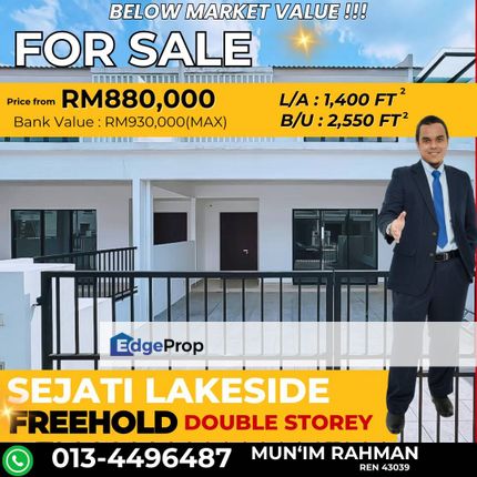 Below Market Double Storey Sejati Lakeside, Selangor, Cyberjaya