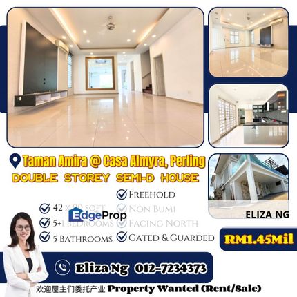 Perling Iskandar Puteri Casa Amira Facing North Renovated Double Storey Semi D for Sale, Johor, Johor Bahru