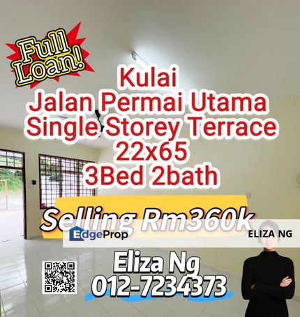 Kulai Permai Utama Full loan Unblock View 22*65 Single Storey for Sale, Johor, Kulai