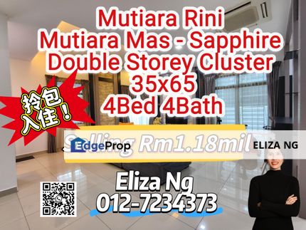 Skudai Mutiara Mas Sapphire Fully Renovated 35*65 Double Storey Cluster For Sale, Johor, Skudai