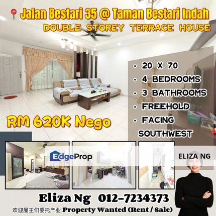 Ulu Tiram Bestari Indah Jalan Bestari 3x Good Condition Low Downpayment Double Storey for Sale , Johor, Ulu Tiram