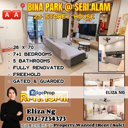Masai Seri Alam Bina Park Fully Extended Renovated 2.5 Storey for Sale, Johor, Masai