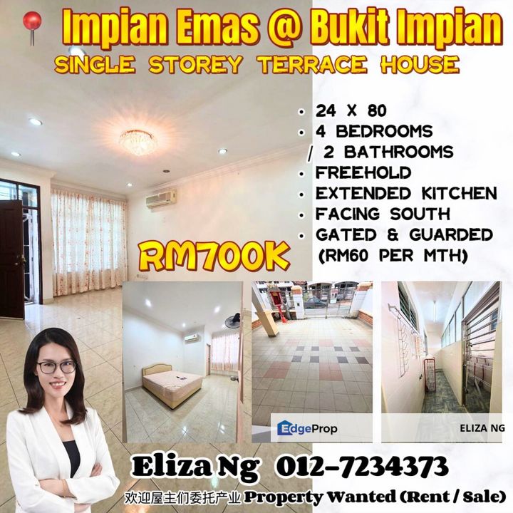 Impian Emas Renovated Single Storey Superlink for Sale 24*80, Johor, Skudai