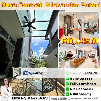 Iskandar Nusa Sentral fully Renovated 3 Storey Cluster house , Johor, Nusajaya