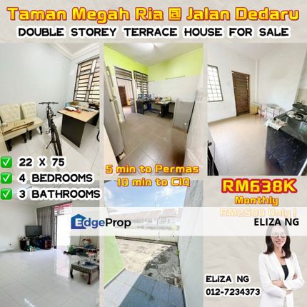 Megah Ria Jalan Dedaru Fully Extended Double Storey for Sale , Johor, Masai