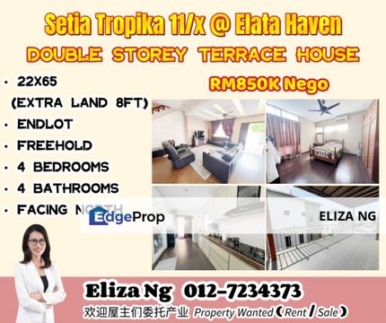 Setia Tropika Elata Haven end lot renovated Double Storey for Sale, Johor, Setia Tropika