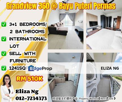 Permas Bayu Puteri Grandview 360 Apartment for Sale , Johor, Johor Bahru