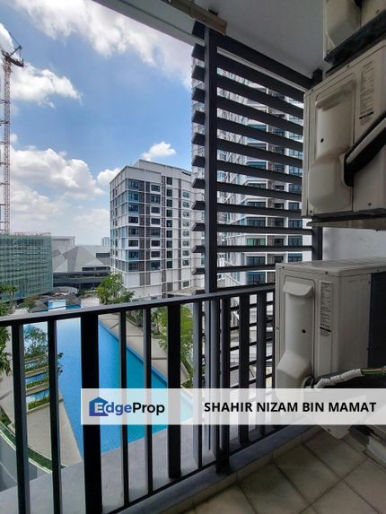 Balcony, Iron Grille, Facing Pool, Fully Furnished • i-Suite Tower i-City Shah Alam, Selangor, Shah Alam