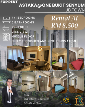 The Astaka 4+1 Bedrooms Fully Furnished and Renovated Unit at JB Town